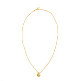 Gold Bead Necklace with Turquoise Star - Afghanistan/India